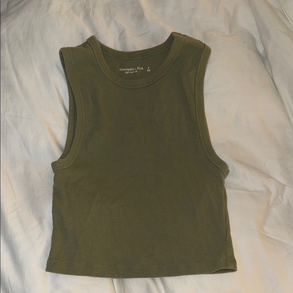 Abercrombie & Fitch Khaki Women's Muscle Tee